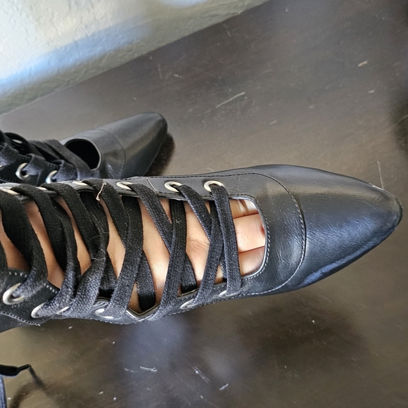 Poster GRL Boho Grunge Embroidered Rose Heels Boots, size 6 - Picture 8 of 9